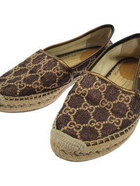 Gucci GG Herintage Espadrille Slip Ons Brown 37 Shoulder Bag